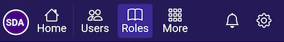 An image of the original navigation bar on mobile where the More button was displayed for the buttons that didn't fit.